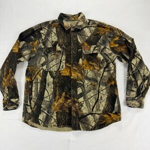 Woolrich Button Up Shirt Realtree Xtra‎ Camo Mens Large Fleece Hunting